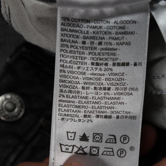 Levi’s Classic Mid Rise Skinny Womens 31x30 Charcoal Gray Stretch - Picture 10 of 10